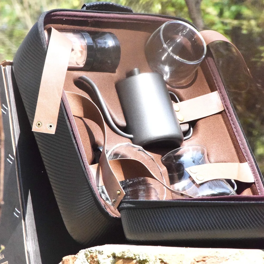 Coffee accessories home camping coffee travel sets coffee machine pot sets gift set Packaging