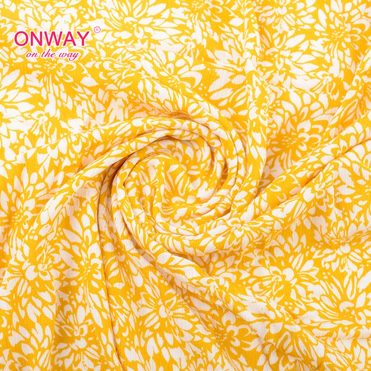 2024 New fashion vogue smooth wholesale custom digital printed rayon fabric for ladies dresses digital print rayon fabric