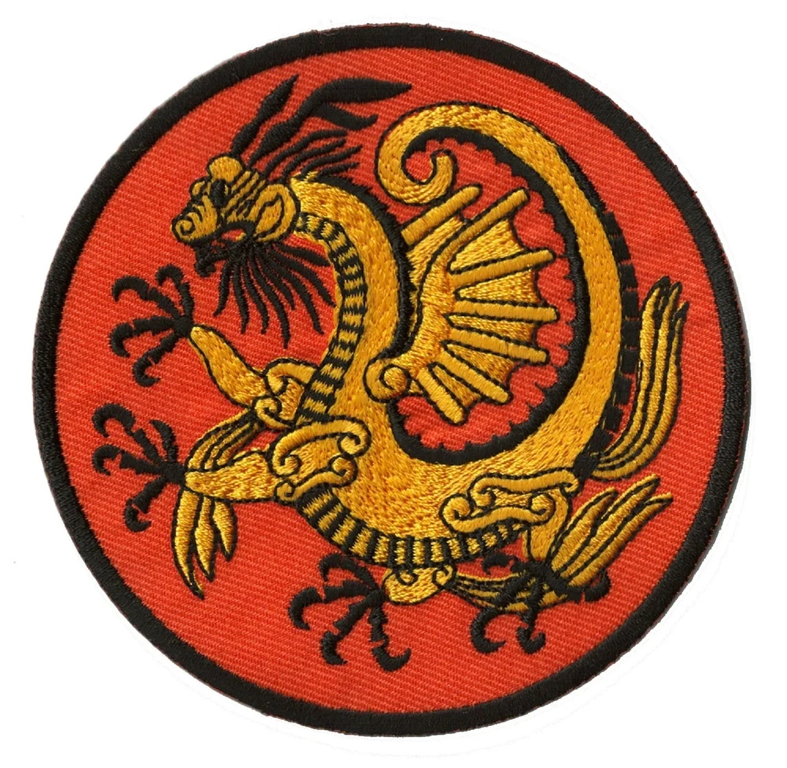 Patches golden dragon embroidered