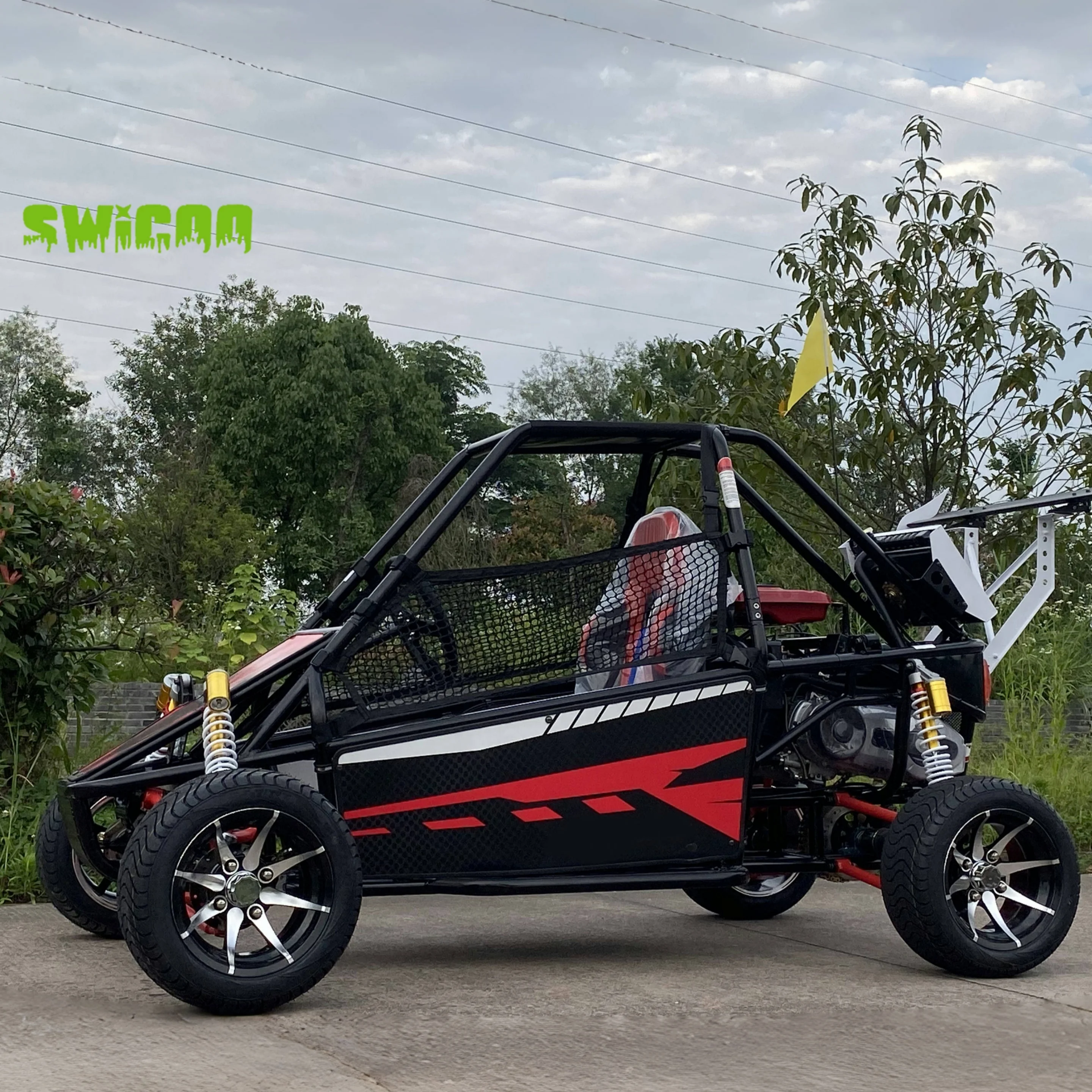 Hot Selling Single Seat Go Kart 350cc 4 Stroke Oil Cooled Go Cart Off Road Buggy Racing Car for Adults