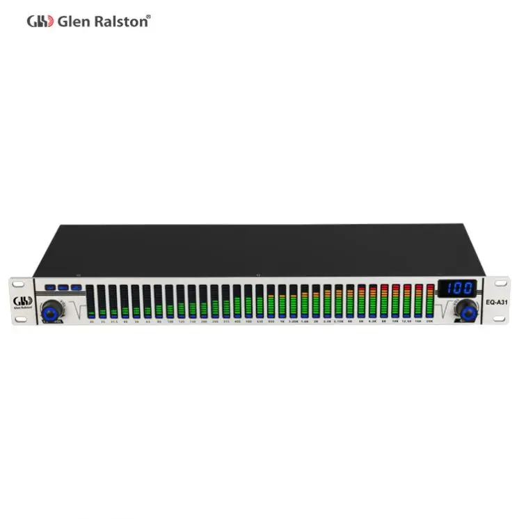 Glen Ralston EQA31 31 секционный эквалайзер профессиональный графический со светодиодным светом