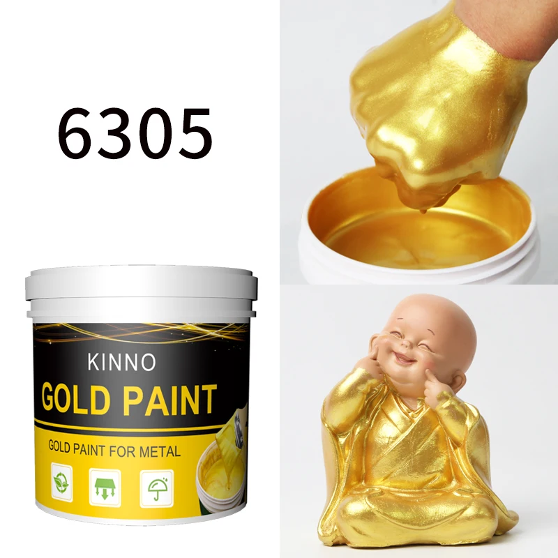  #306 Kinno оптовая продажа золотой порошок краски для металла Золотая краска домашней мебели покрытие стен