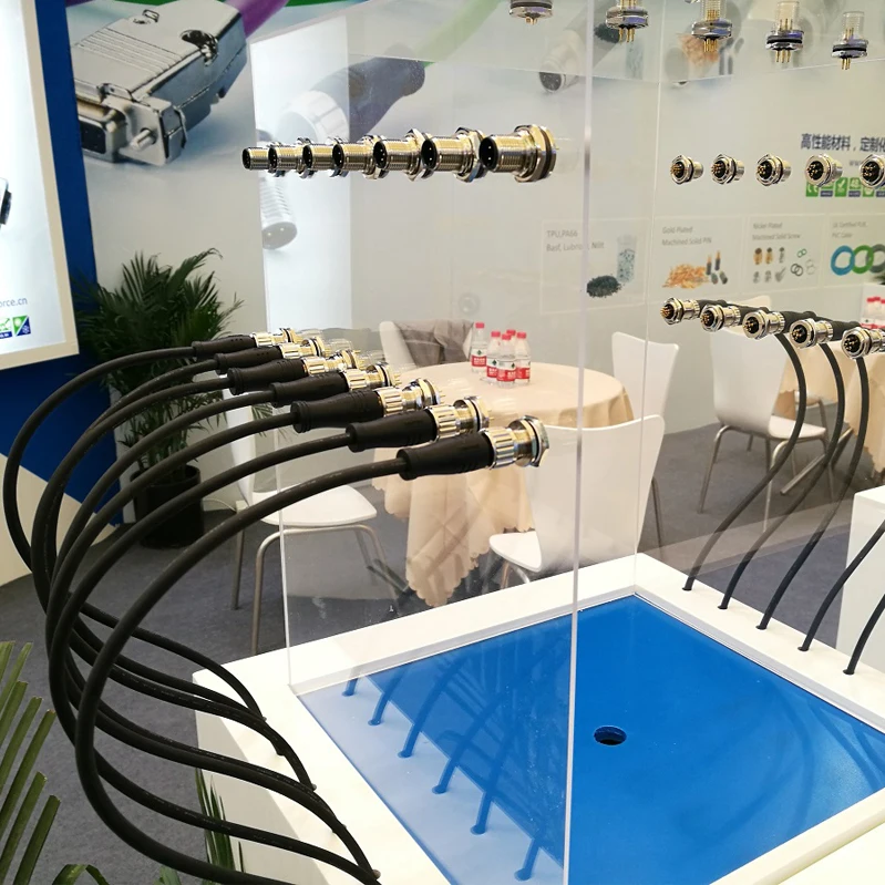 Cableforce M8 Male Female 3 4 5 6 8 Pin Un-Shielded Connector Molded 1/2/5/10 Meter Cable M8 8 Pin Waterproof Cable Connector