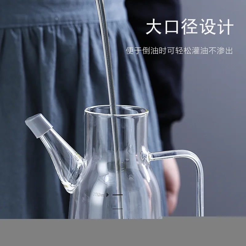 18oz/550ml seasoning glass bottle olive oil pot with 304 steel stainless lids