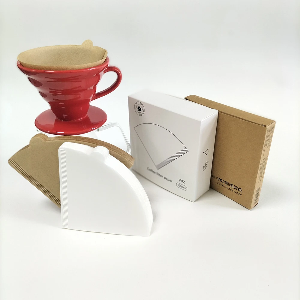 Universal coffee filter paper for V60 coffee maker with ear fan-shaped drip type manual brewing