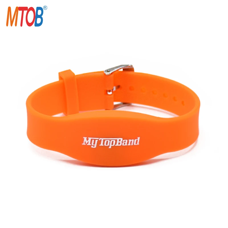 Adjustable Style Programmable MIFARE S70 4K Wristbands Silicone RFID Bracelet