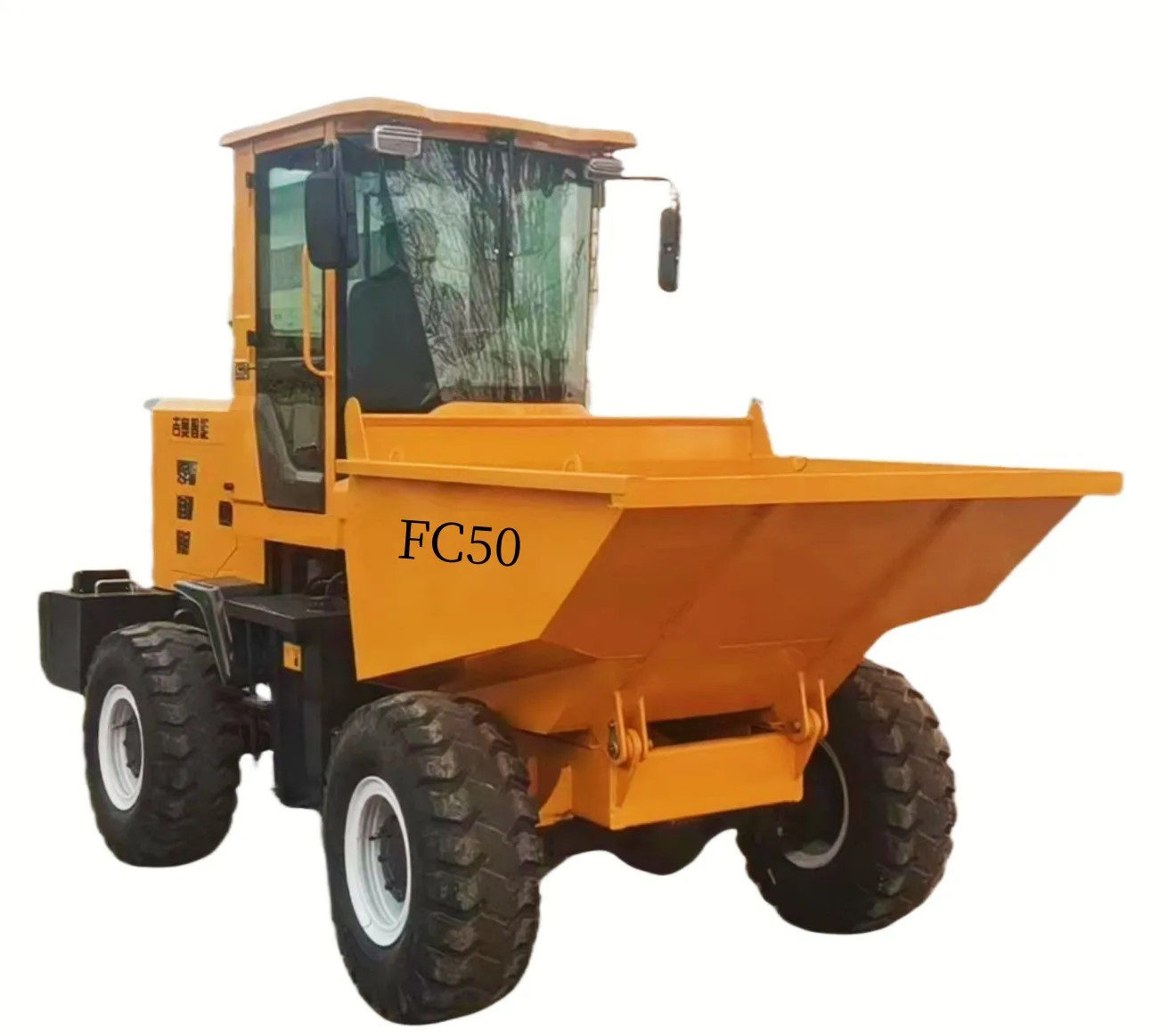 FCY 5ton hydraulic dump truck site dumper dumpers 4 wheel made in China with cabin