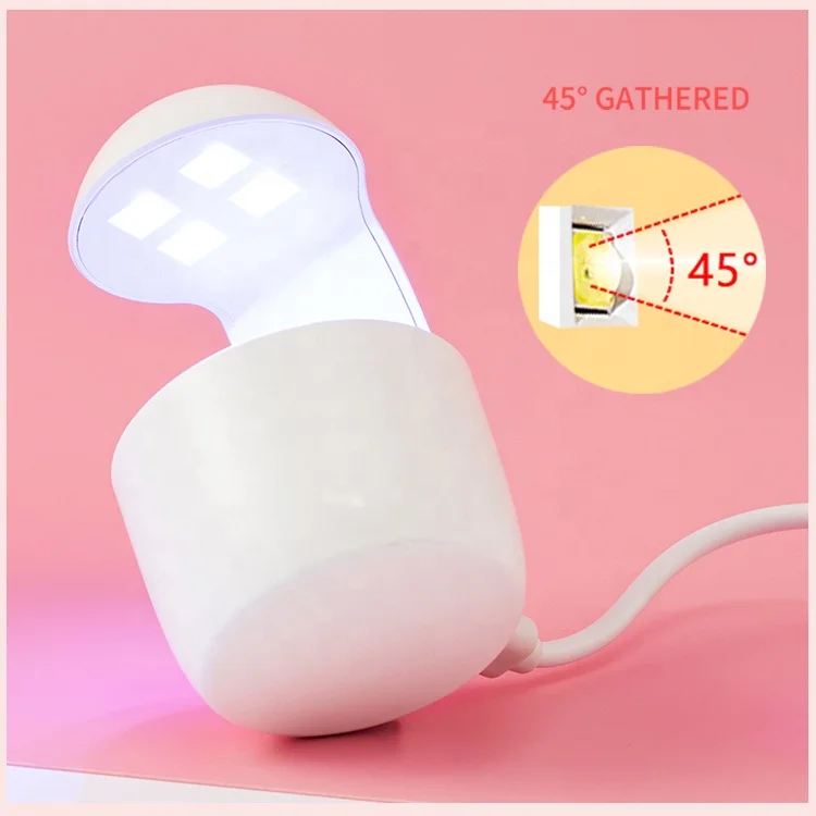 Quick-drying UV LED Lamp Nail Art Mini lampara nail led Portable USB Plug Gel Polish Dryer led Nail Lamp for Single Finger