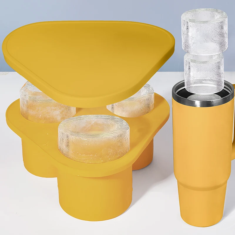 Easy Release Ice Cube Trays Silicone Moulds 3 Ice Maker Mold Silicone Ice Cube Tray With Lid