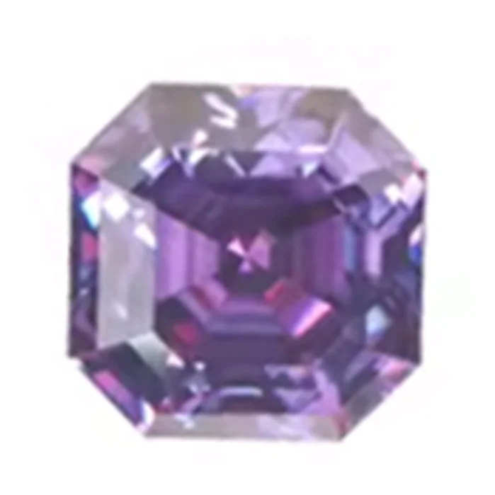 Wholesale Price Per Carat Purple Color Asscher Cut GRA Moissanite