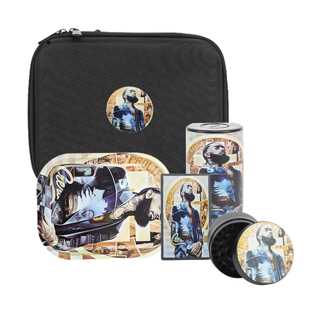 Hot Selling smoking Accessories square glass pipes grinder torch lighter Colorful mat camping hookah kit