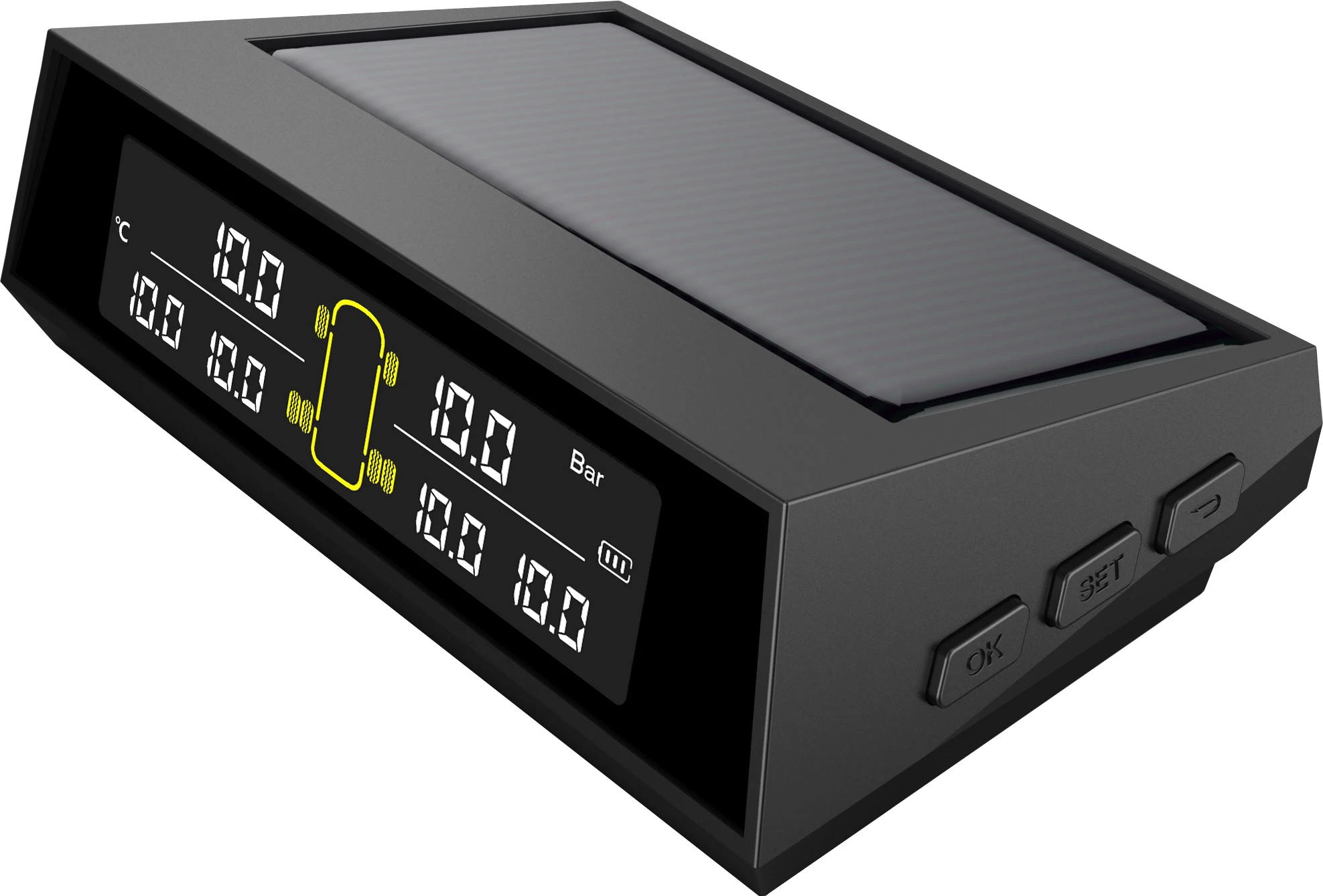 Solar Power Wireless Automatic tpms tire pressure monitoring Car Tire pressure sensor TPMS