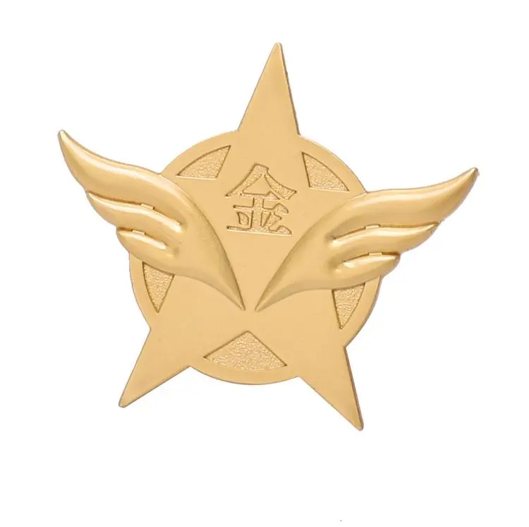 Custom Sublimation Blanks United Nations Aluminum 3d apparel Pilot Wing Plating Die Cast Metal Badge