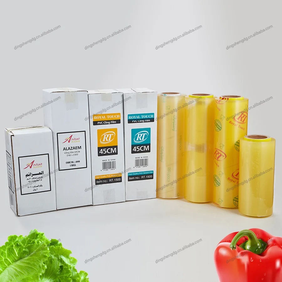 Transparent High Quality Soft PVC Cling Film Perforated PVC stretch Cling Film Cutting PVC Cling Film for Food