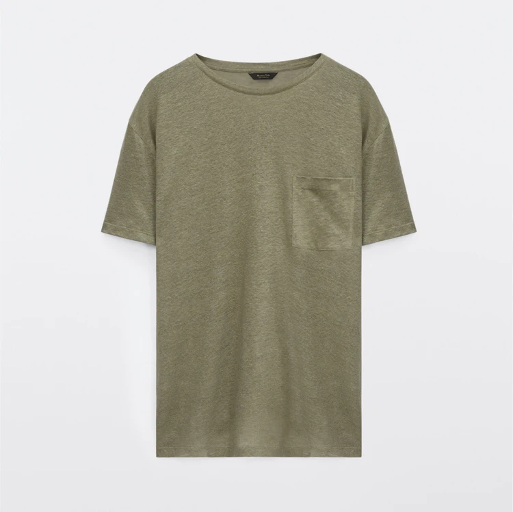 High Quality 100% Linen  Casual Customized Blank T Shirt Mens T Shirt With Logo