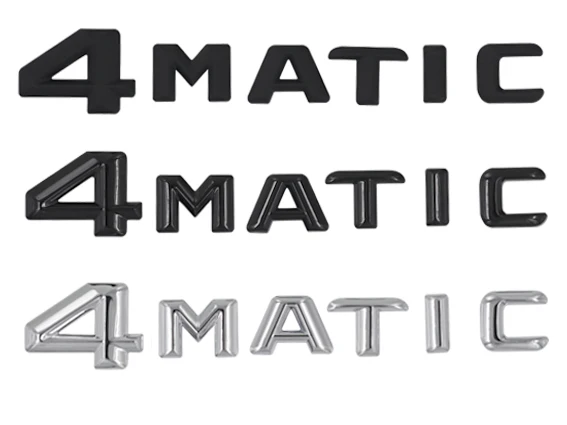 ABS 4MATIC Car Side Fender Rear Trunk Emblem Badge Chrome Decal Sticker