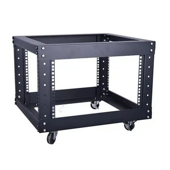 Server cabinet 9u 19 inch with 4 wheels open rack