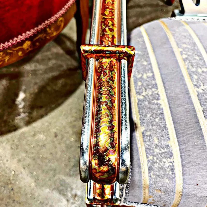 14 *14cm Copper Gold Leaf Foil With Various Patterns Striped Gold Foil Leaf Sheet For Gilding Decoration