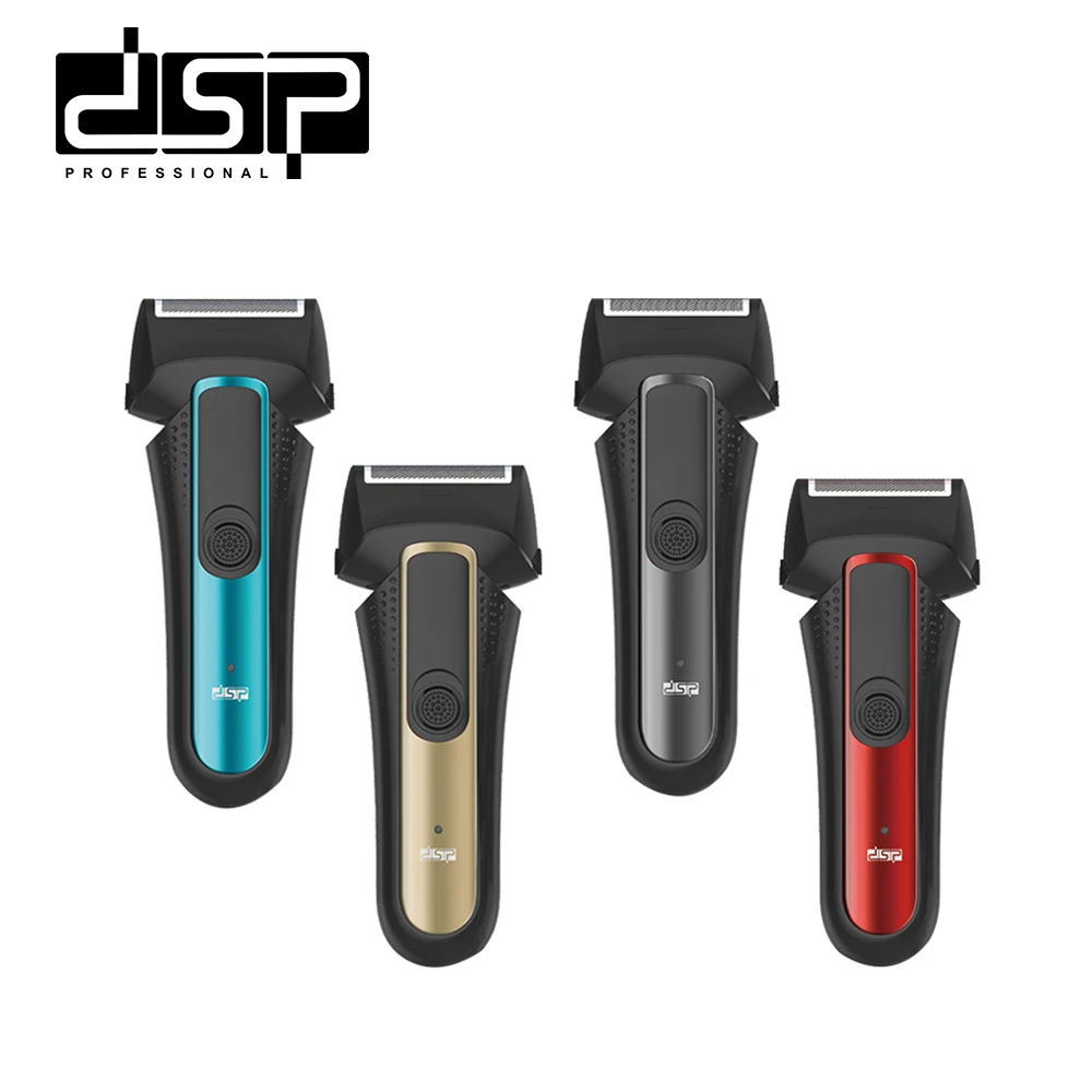 DSP Professional Reciprocating Cordless USB Rechargeable Hair Shaver Trimmer for Men Double Net Twin Blade Electric Shaver