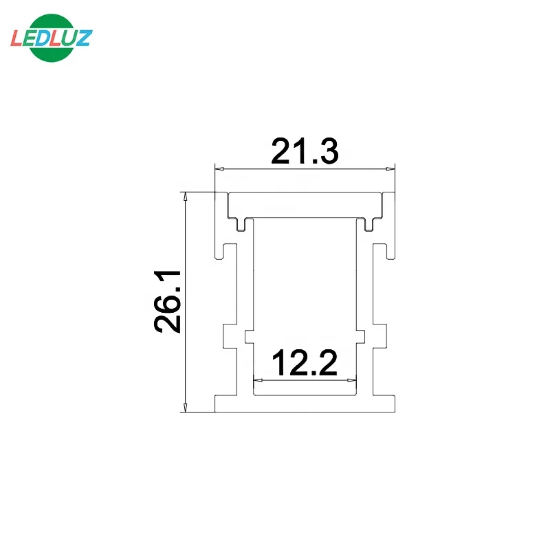 
ALP034 Strong LED Floor Light Aluminum LED Profile With Thick PC Milky Diffuser 