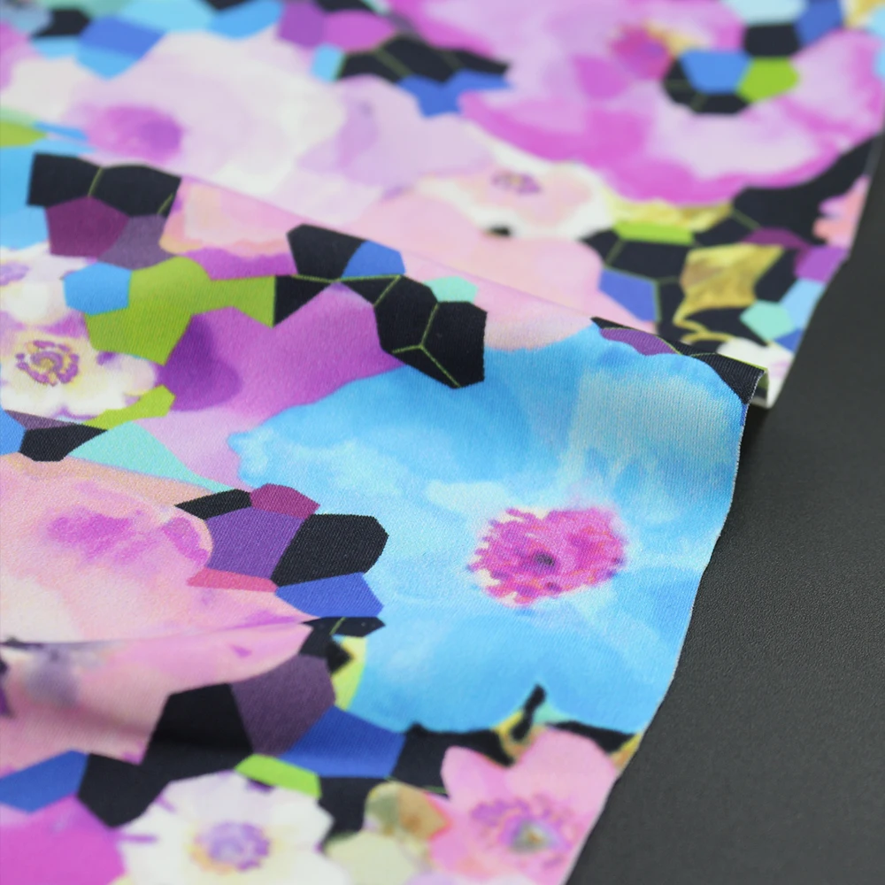 
Wholesale Tan Through Textured Polyester Spandex Lycra Swimwear Fabric 