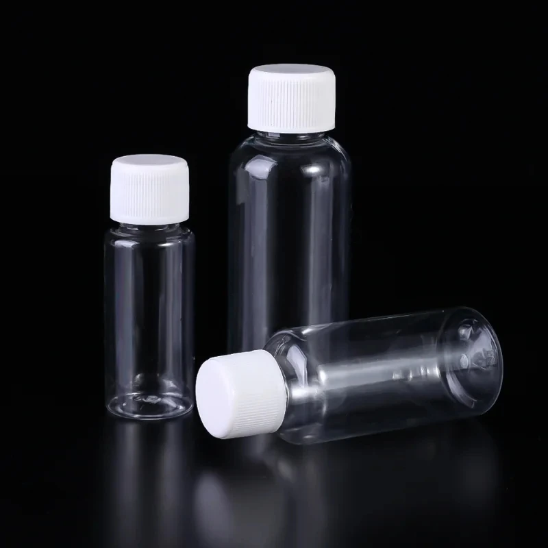 Transparent Portable PET Plastic Dispensing Bottle Liquid Sealed Empty Bottle with Cap
