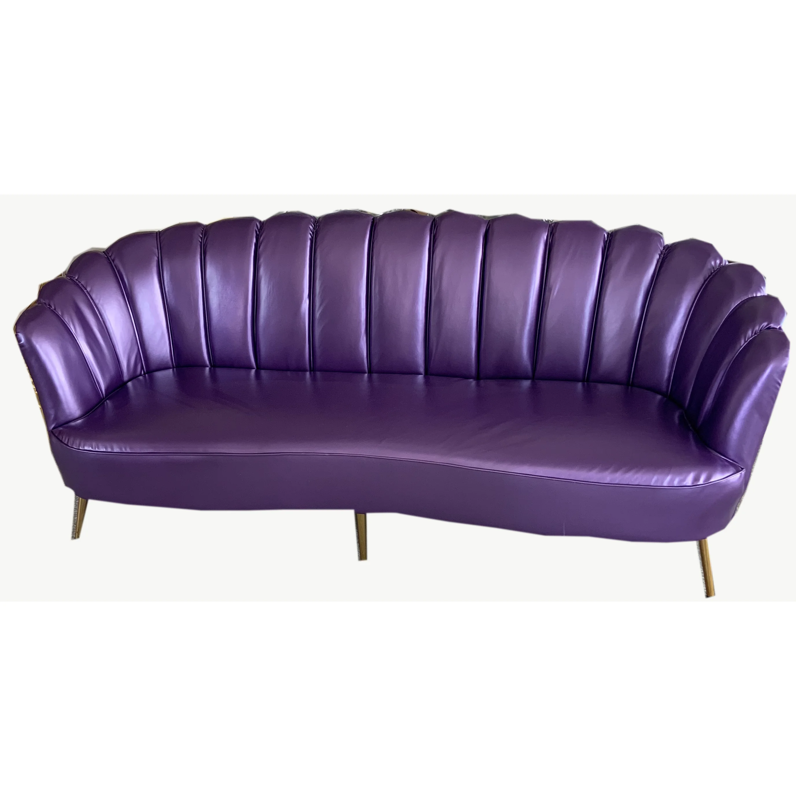 2021 New Design Purple 3 Seater Sofa Couch Waiting Chairs 5 Years Warranty