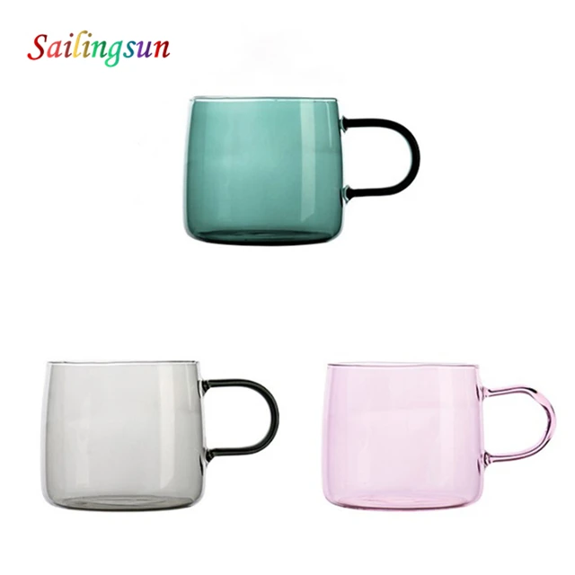 classical traditional handcraft thermo colourful glass beverage coffee mug