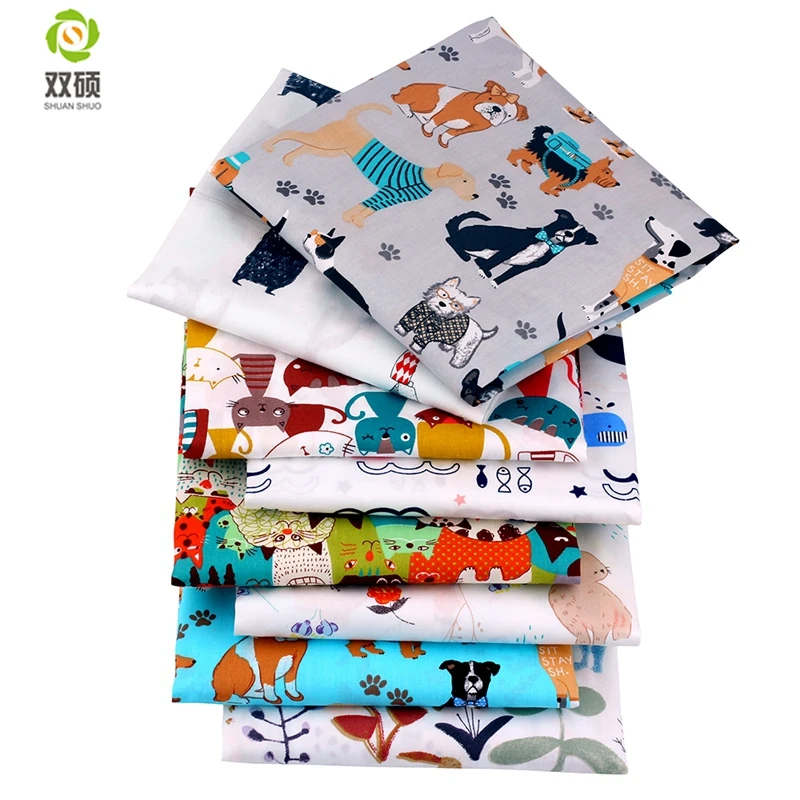 Soft printed 100% cotton cartoon fabric textiles for sewing patchwork