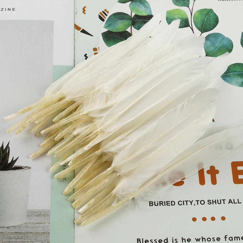 10-15CM Goose Feather Quill DIY Goose Feather For Craft Dreamcatcher Costume Millinery Supplies Carnival Accessories