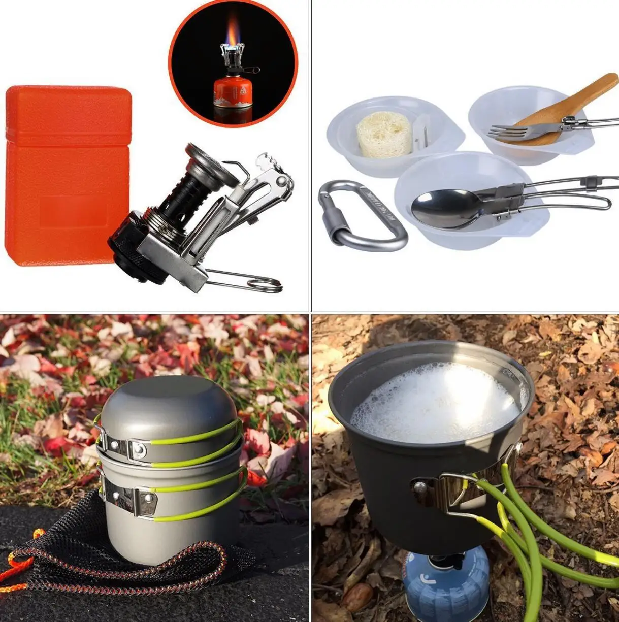 Hot  product outdoor portable camping pot set for 1-2 people picnic cookware