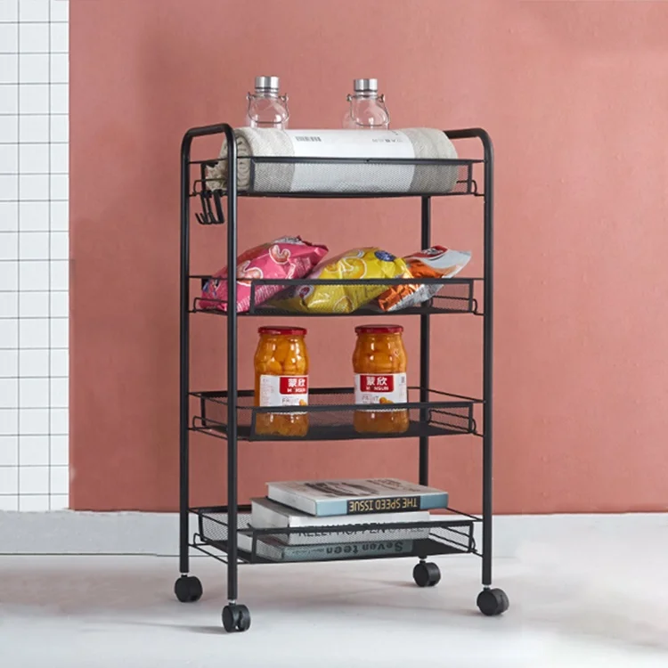 
Hot Sell Metal Bathroom Kitchen Storage Trolley Cart 