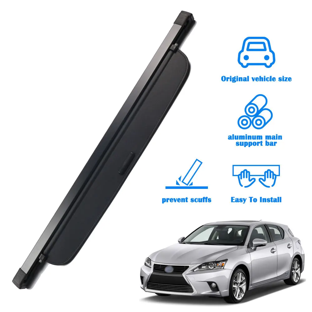 Car Accessories Retractable Car Rear Parcel Shelf Cargo Cover For Lexus CT200h 2010-2016