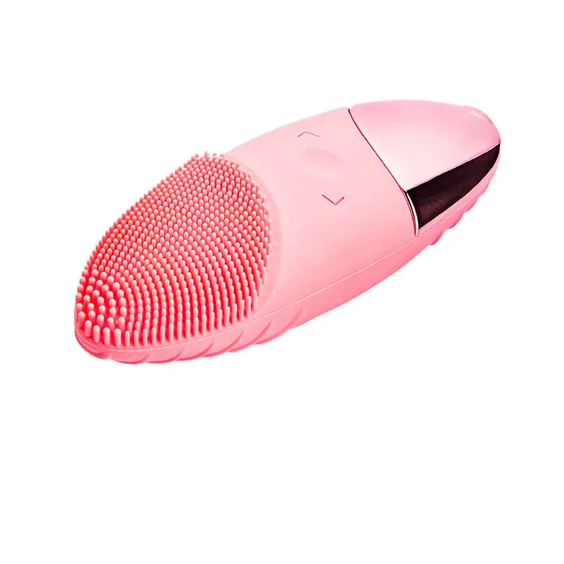 Custom LOGO Waterproof Silico Face Eye Massager Facial Deep Cleansing Brush Electric Mini Silicone Face Cleaning Brush