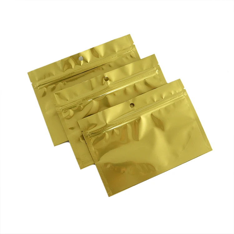 CR Custom Printed Ziplock Bags Gold Black White Stand up Pouch for Food Package Child Resistant Aluminium Foil Bag