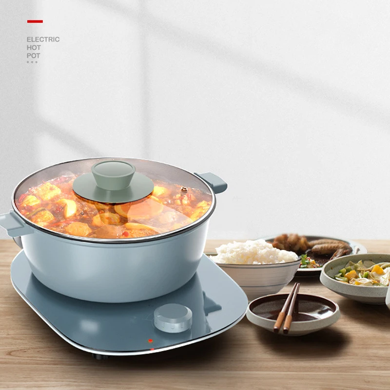 110V Electric Hot Pot Electromagnetic Furnace Integrate Multi-function Electric Cooker at Home