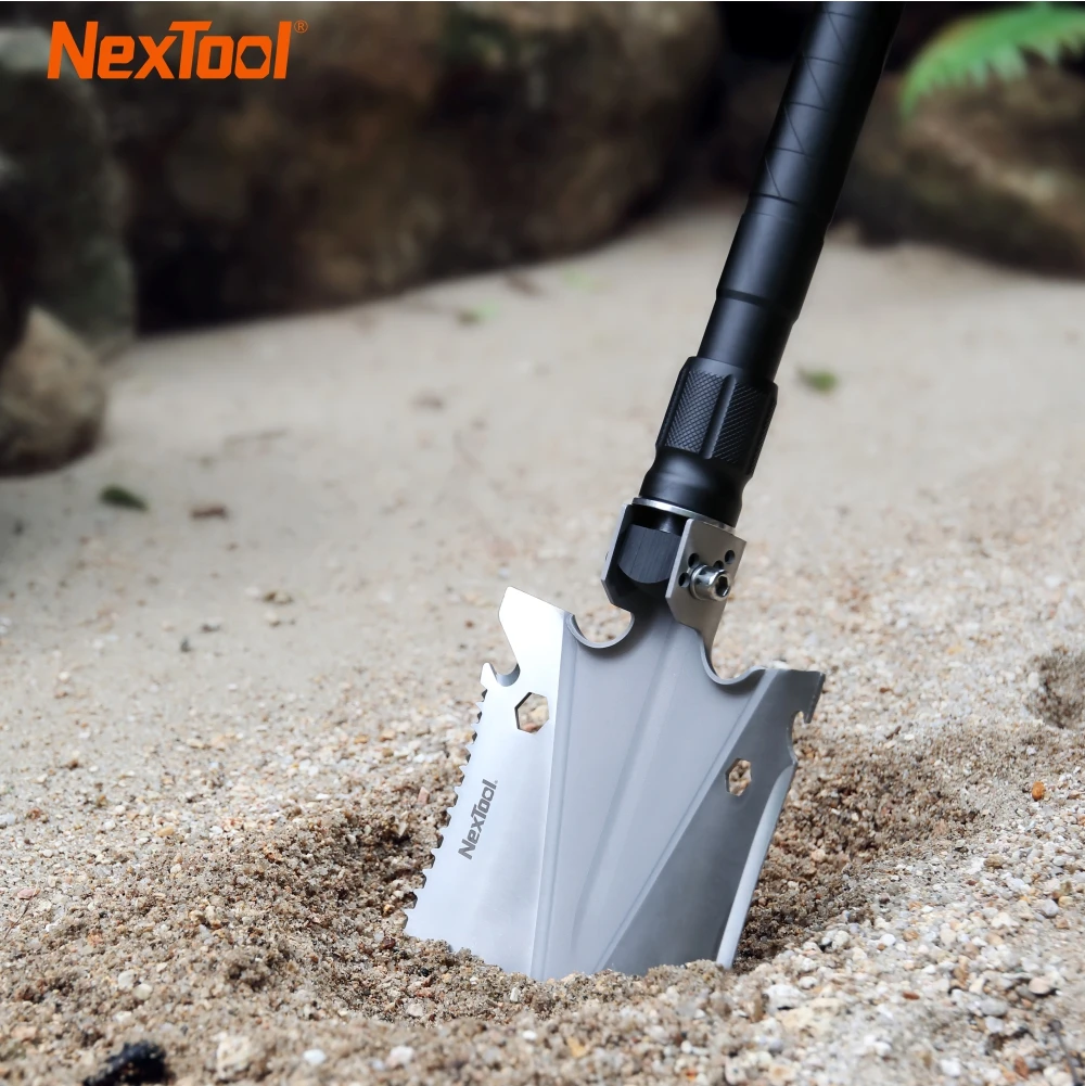 
Nextool Frigate 14-in-1 Camping Shovel Screwdriver Whistle Compass Hammer Multifunctional Emergency Survival Tools Kit 
