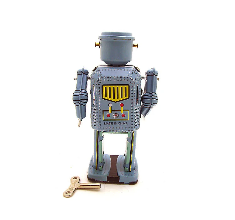 Display Decoration Gift Market Big Eyes Wind Up Toy Robot