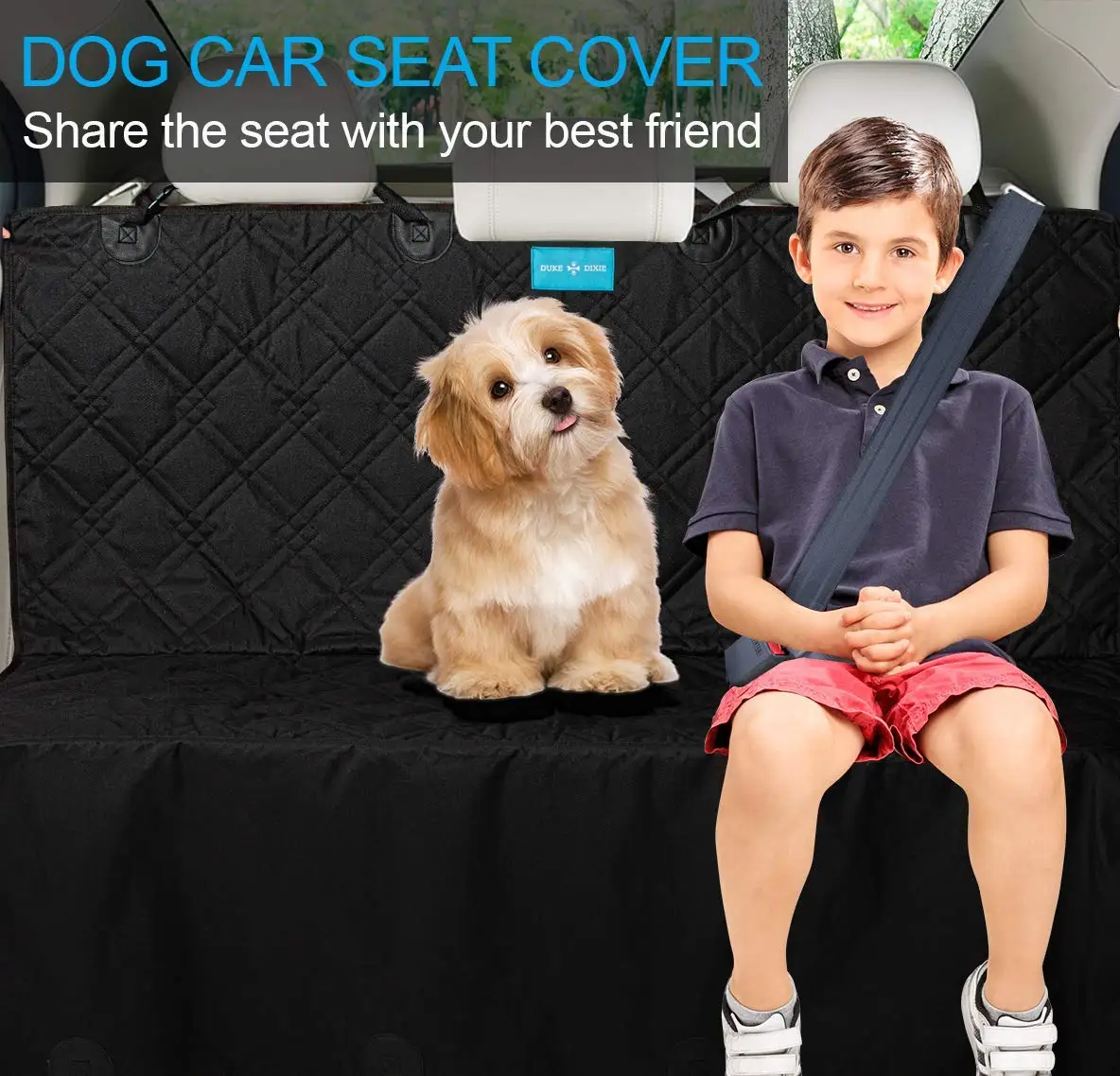 Waterproof Durable Dog Car Back Seat Cover Protector Hammock Seat Protector for Dogs