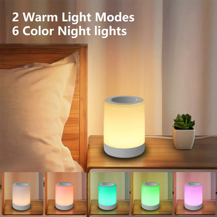 Portable mini white noise sleep machine sleep trainer night light smart touch dimming night lamp led white noise sound machine