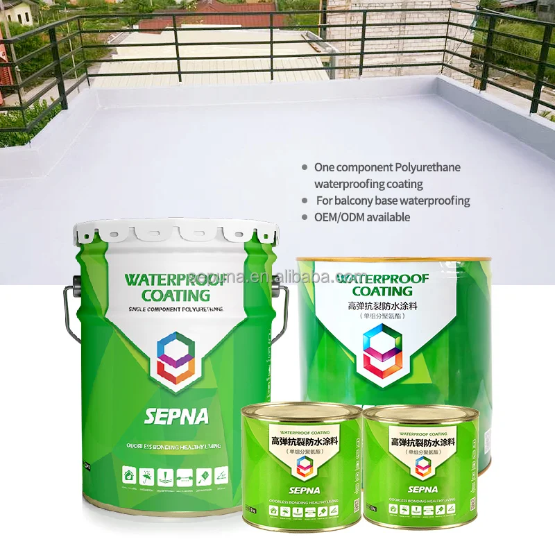 20kg pail free samples cheap price elasitc1k polyurethane waterproofing coating