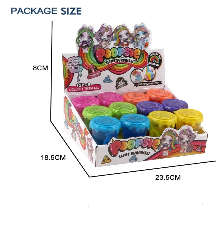 12 PCS Safety toys crystal educational crazy animal soft mini plastic slime manufacturer