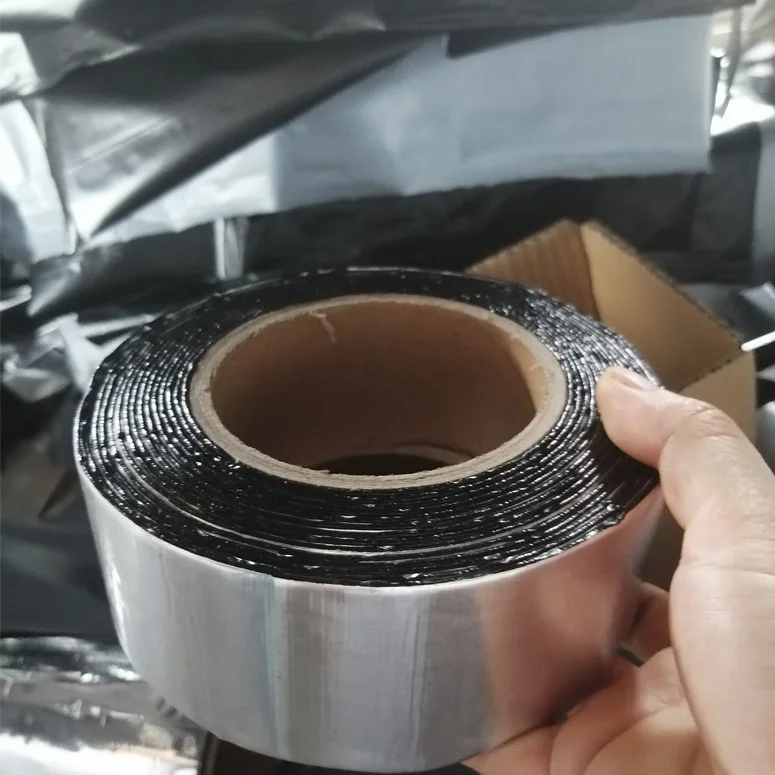 ANTI Self-Adhesive Foil Bitumen Tape For Roofing, Bitumen Waterproof Tape, 150Mm 250Mm Bitumen Tape For Road Parking Lot Roof