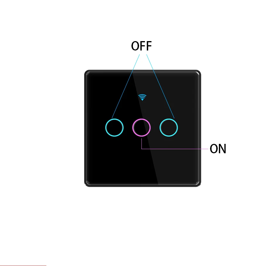 Smartphone Control WiFi Smart Electric Switches remote control smart home 3 Gang Switch