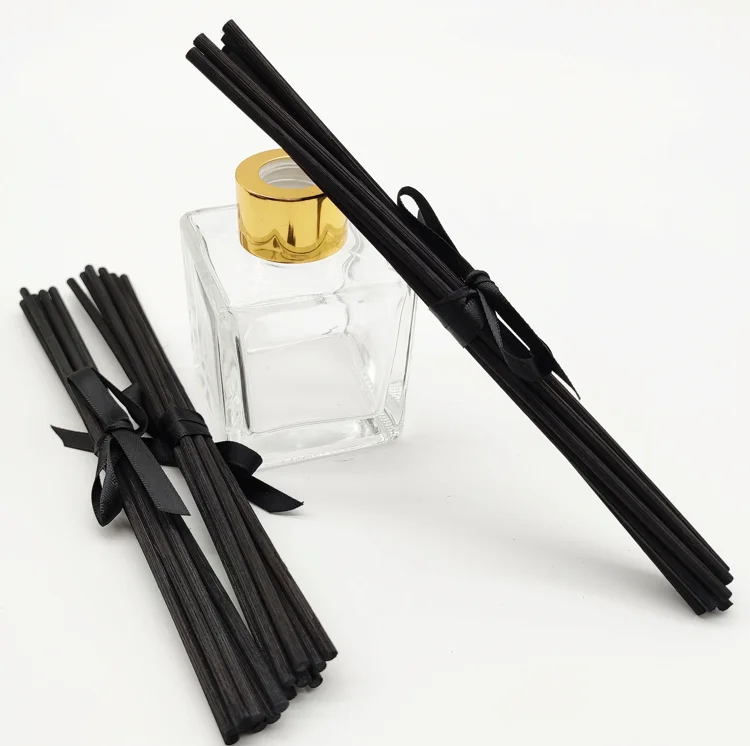 Custom Size Black Wood Rattan Stick Reed Diffuser Sticks Aroma Natural Black Diffuser Reeds