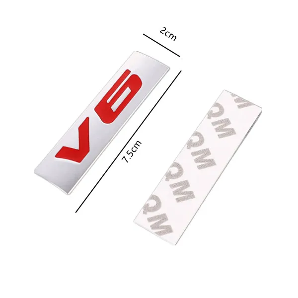 3D Metal Custom Logo V6 V8 Car Sticker Letter Emblem Badge Logo Sticker Auto Decal Car Decoration Body Stickers LC200 FJ200 XC90