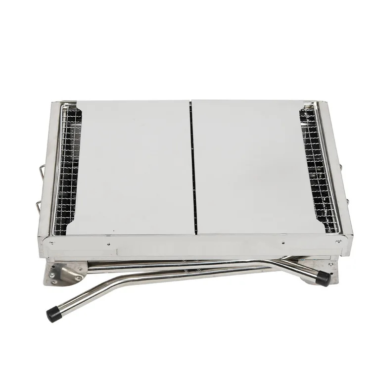 Korean Round Bbq Grill Mesh Basket Charcoal Bbq Grill  Machine And Smoker Trolley