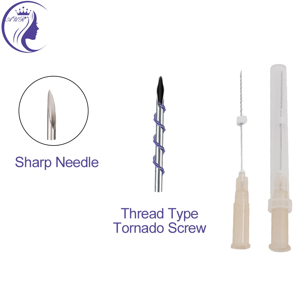 
Wholesale price face lift absorbable suture screw pdo thread with sharp needle facial products 