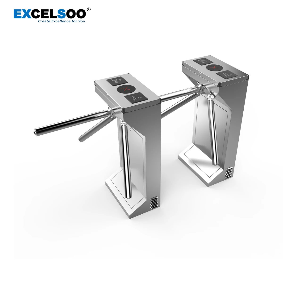 Tripod Turnstile with Face Recognition Terminal For Bus Tickets Checkpoint
