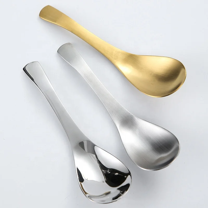 Hot Sale Korean Metal Soup Spoon for Household or Restaurant